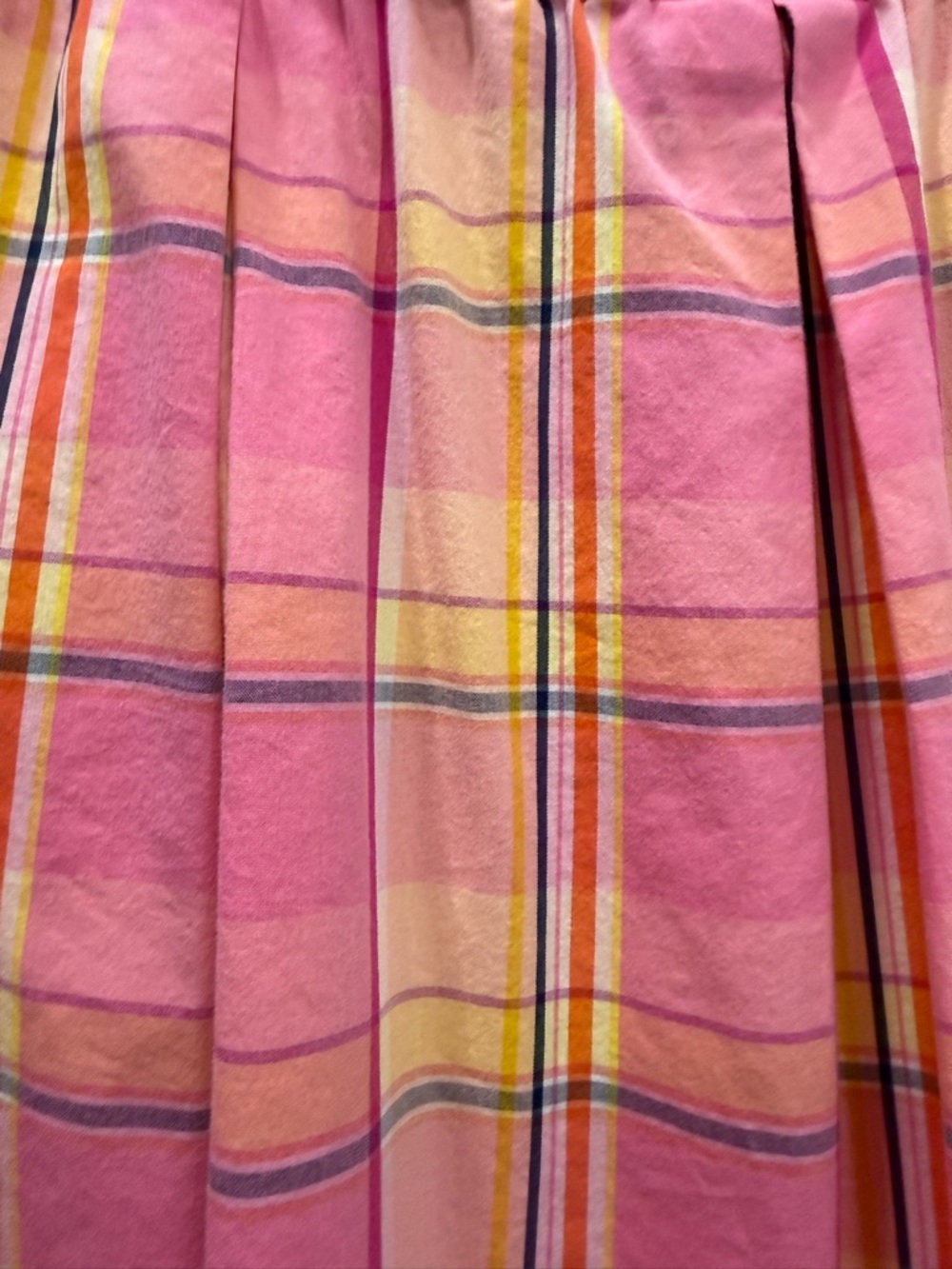 a.n.a A Plaid Midi Skirt Size 8 100% Cotton with Pockets - Picture 3 of 7